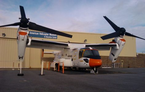 AHMEC V-22 outside the front of The American Helicopter Museum & Education Center, PA