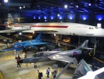 Prototype Concorde 002 and other aircraft pictures in main hangar at Fleet Air Arm Muaseum