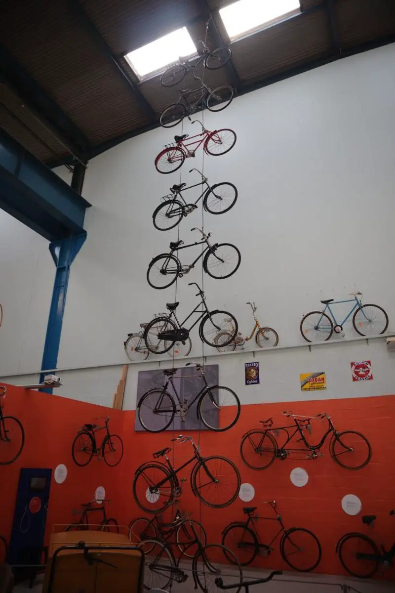 Danish Museum of Science and Technology - wall of bicycles