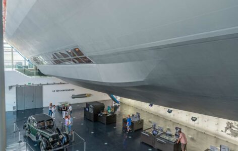 Replica of Hindenburg external surface, Zeppelin Museum, Friedrichshafen, Baden-Württemberg, Deutchland | Germany | Tyskland [2018]