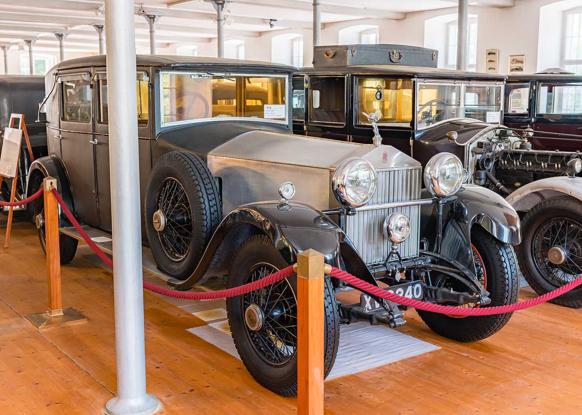 Rolls-Royce Phantom I, Fabric Saloon, 1928, Coachbuilder Weymann Motor Bodies, UK: Rolls-Royce Automobilmuseum Vonier, Dornbirn, Austria [2018]