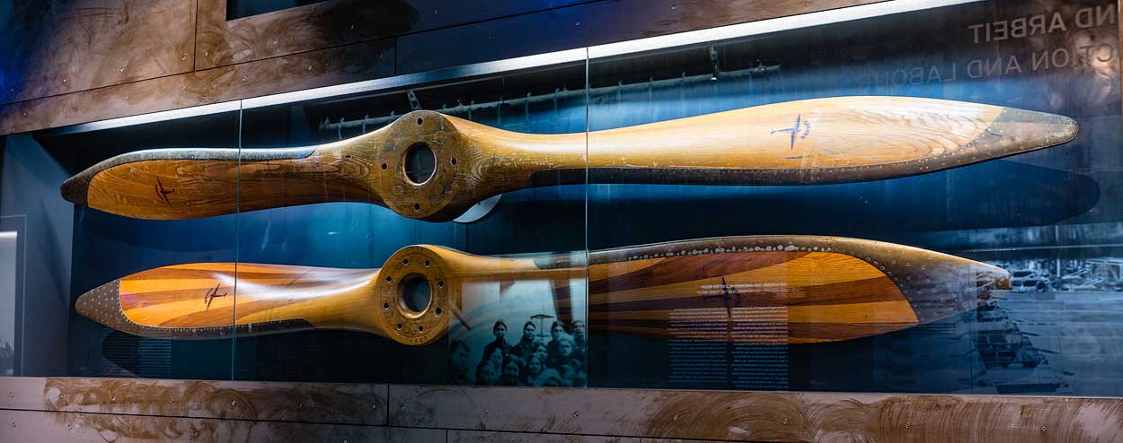 Wooden propellers at Dornier Museum, Friedrichshafen, Baden-Württemberg, Deutchland | Germany | Tyskland [2018]